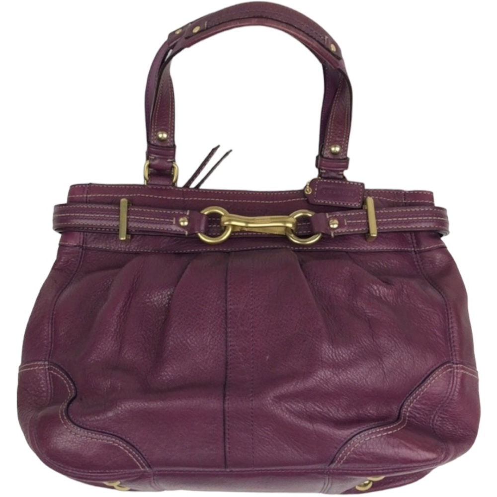 Coach burgundy authentic leather bag